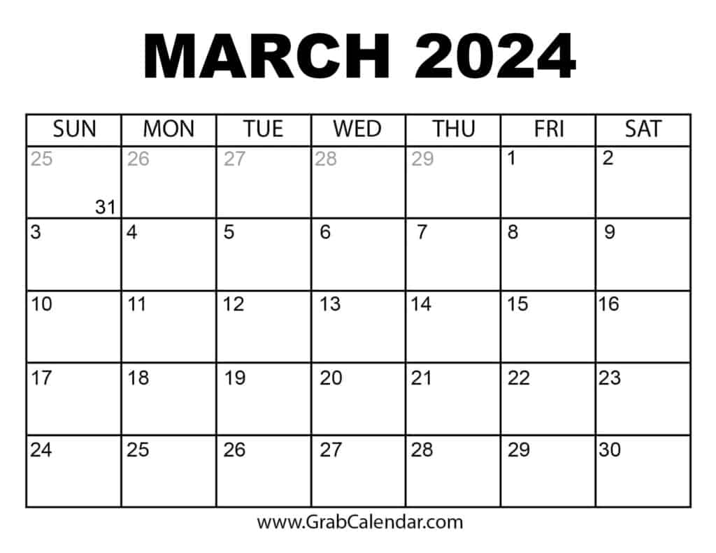 March 2024 Calendar Nevsa Adrianne