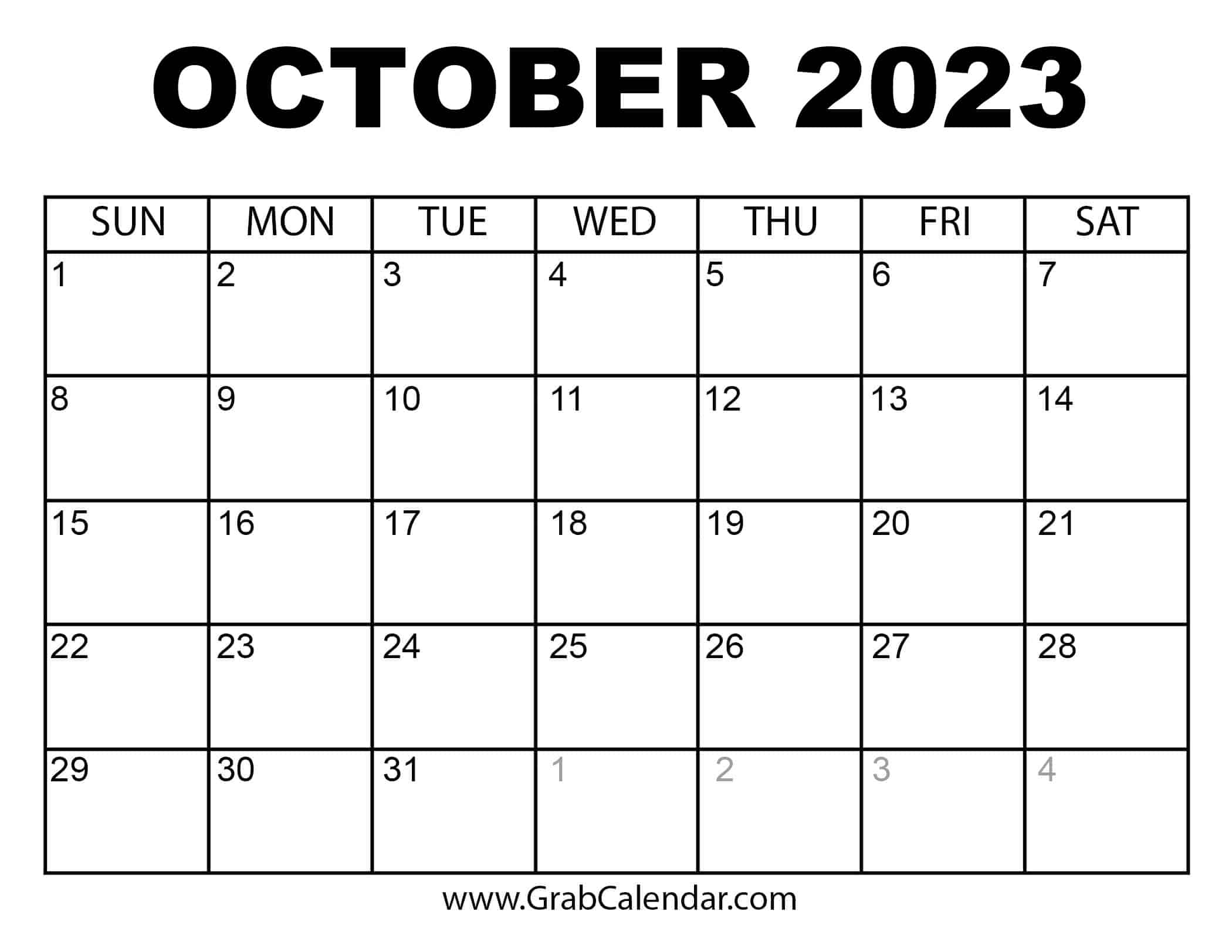 Free Printable Calendar 2023 Grab Calendar