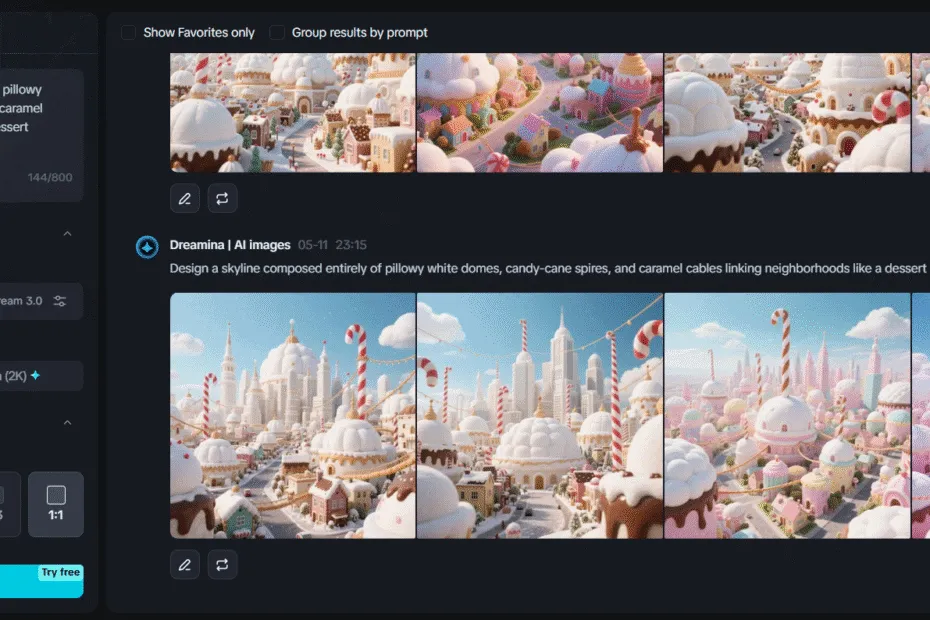Dreamina's AI image generator